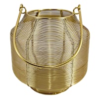 Gold Metal Wire Lantern, 6"