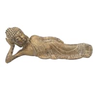 Found & Fable Gold Reclining Buddha Statue, 11.8"
