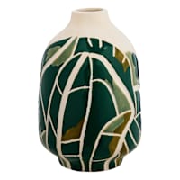 Found & Fable Green Palm Vase, 9.1"