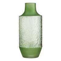 Found & Fable Green Textured Glass Vase, 13"