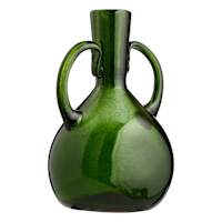 Found & Fable Green Glass Vase, 12"
