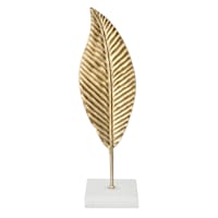 Gold Leaf Pedestal Decor, 11"