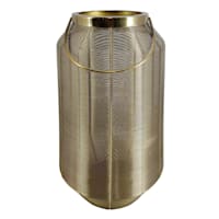 Gold Metal Wire Lantern, 17"