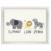 Tiny Dreamers Elephant Lion Zebra Sign, 7x9