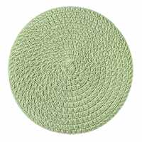 Homespun Easter Green Round Placemat, 15"