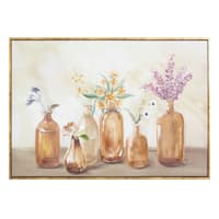 Honeybloom Framed Floral Vases Canvas Wall Art, 24x36