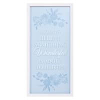 Providence Glass Framed Wonderful Print Wall Sign, 12x24