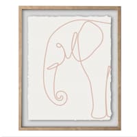 Tracey Boyd Glass Framed Elephant Sketch Print Wall Art, 16x20