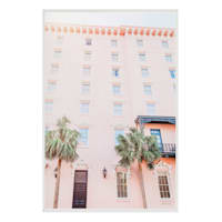 Providence Framed Pink Hotel Canvas Wall Art, 20x30