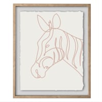 Tracey Boyd Glass Framed Zebra Sketch Print Wall Art, 16x20