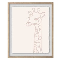 Tracey Boyd Glass Framed Giraffe Sketch Print Wall Art, 16x20