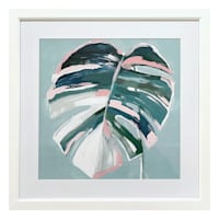 Providence Glass Framed Leaf Print Wall Art, 18"