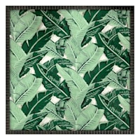 Found & Fable Glass Framed Banana Leaf Print Wall Art, 25"