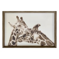 Tracey Boyd Glass Framed Giraffes Canvas Wall Art, 37x25