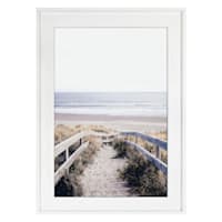 Ty Pennington Glass Framed Beach Print Wall Art, 25x35