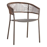 Crosby St. Brody Wicker Patio Chair, Dark Brown