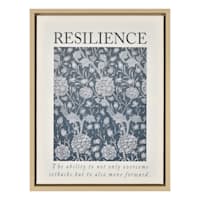 Framed Resilience Botanical Canvas Wall Art, 13x15