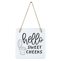 Hello Sweet Cheeks Bathroom Wall Decor, 8"