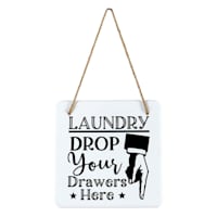 Drop Your Drawers Laundry Wall Decor, 8"