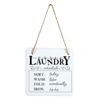 Laundry Schedule Wall Sign, 8"