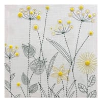 Honeybloom Floral Embroidered Canvas Wall Art, 20"