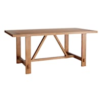 Honeybloom Pasadena Dining Table with Rustic Natural Finish