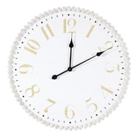 Honeybloom Beaded Round Wall Clock, 24"