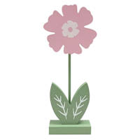 Homespun Easter Pink Flower Table Decor, 9"