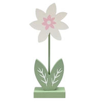 Homespun Easter White Flower Table Decor, 9"