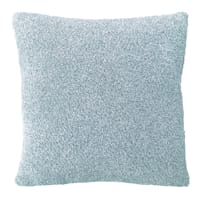 Blue Heathered Cozy Plush Throw Pillow, 18"