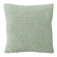 Green Heathered Cozy Plush Throw Pillow, 18"