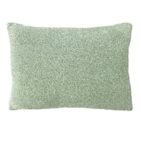 Green Heathered Cozy Plush Throw Pillow, 14x20