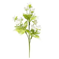 White Wild Flower Pick, 12"