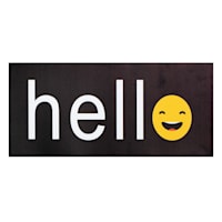 Hello Emoji Canvas Wall Art, 20x8