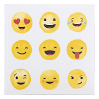 Emojis Canvas Wall Art, 12"