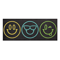 Neon Emojis Canvas Wall Art, 20x8