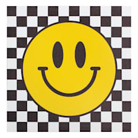 Emoji Checkered Canvas Wall Art, 12"