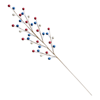 Providence 3-Pack Red, Blue & White Metallic Berry Pick, 19"