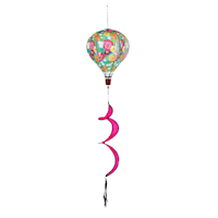 Floral Balloon Hanging Wind Spinner, 55"