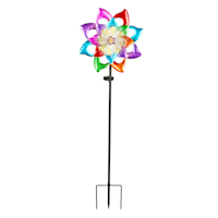 Flower Fiber Optic Wind Spinner, 63"