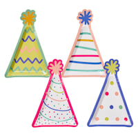 Hat Plate Birthday Candles Assorted/8Pkg