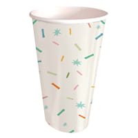 8-Count Birthday Balloons Printed Paper Cups, 21oz