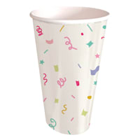8-Count Birthday Candles Printed Paper Cups, 21oz