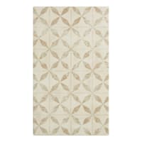 Honeybloom Tan & Ivory Geo Kitchen Mat, 20x30