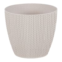 Cream Sumela Self Draining Outdoor Planter, Small