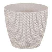 Cream Sumela Self Draining Outdoor Planter, Medium