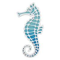 Wooden Seahorse Outdoor Wall Decor, 18"