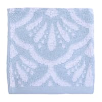 Providence Luxury Jacquard Light Blue Washcloth, 13"