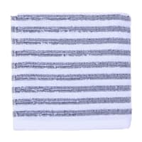 Essential Striped Black Washcloth, 13"