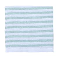 Essential Striped Green Washcloth, 13"